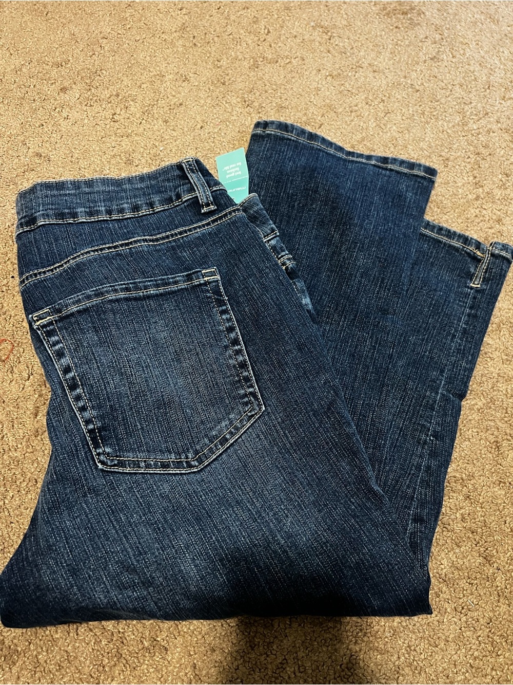 Maurices Dark Blue Denim Jeans with Contrast Stitching - Picture 3 of 3